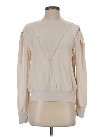 Pre-owned Monrow Long Sleeve Turtleneck In Ivory