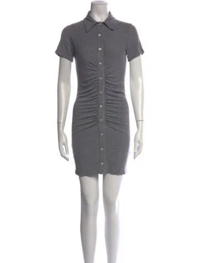 Pre-owned Monrow Mini Dress In Grey