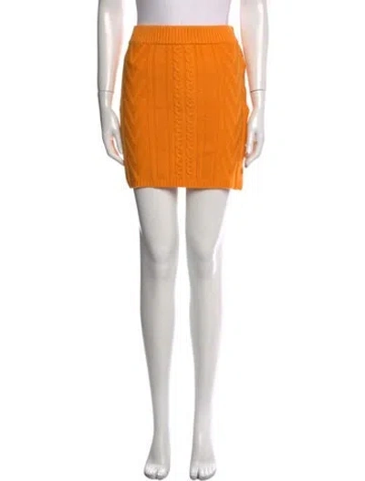 Pre-owned Monrow Mini Skirt In Orange