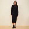 Monrow Neps Cashmere Pocket Midi Skirt In Black