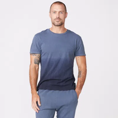 Monrow Ombre Relaxed Crew In Blue Steel