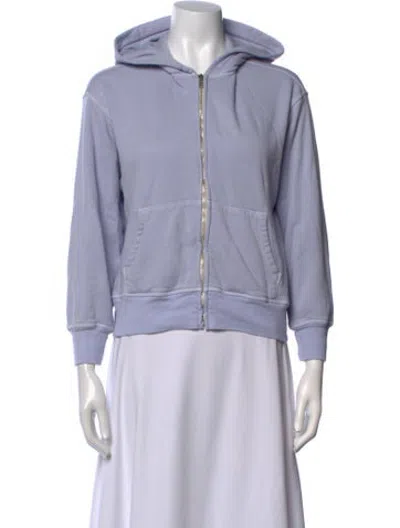 Pre-owned Monrow Open Front Sweater In Blue/purple