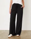 Monrow Organic Jersey Wide Leg Pant In Black
