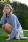 Monrow Original Fleece Half Zip Sweatshirt In Granite