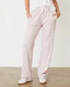 Monrow Original Fleece Straight Leg Sweat In Chalk Pink