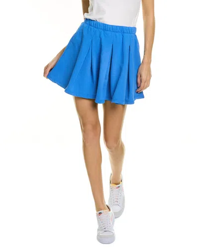 Monrow Pleated Skirt In Blue