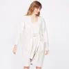 Monrow Plush Sweater Robe In Chalk