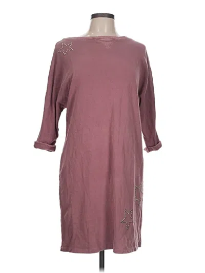 Pre-owned Monrow Poncho In Burgundy