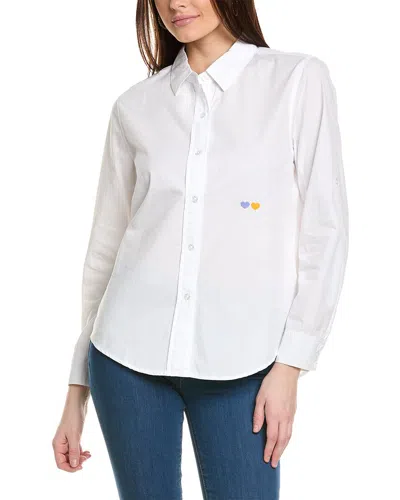 Monrow Poplin Button-down Shirt In White