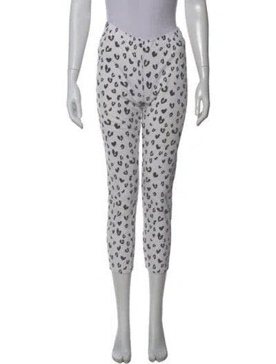 Pre-owned Monrow Printed Skinny Leg Pants In Gray