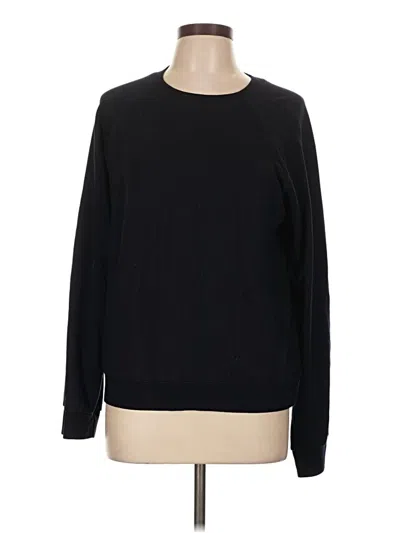 Pre-owned Monrow Pullover Sweater In Black