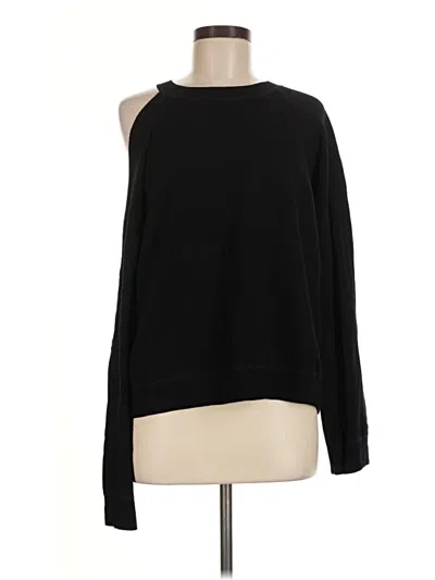 Pre-owned Monrow Pullover Sweater In Black