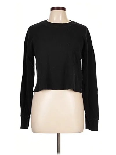 Pre-owned Monrow Pullover Sweater In Black