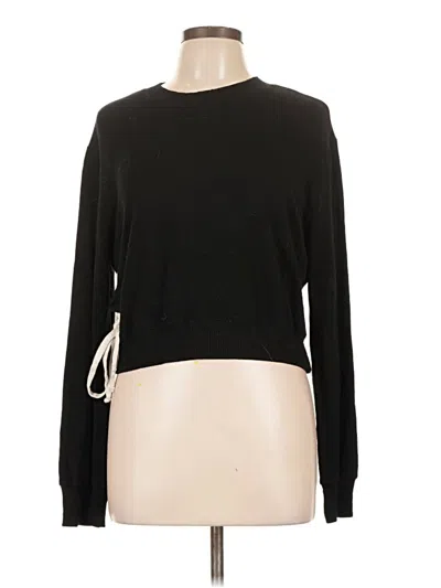 Pre-owned Monrow Pullover Sweater In Black