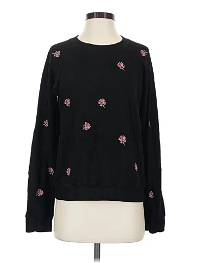 Pre-owned Monrow Pullover Sweater In Black