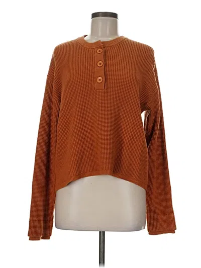 Pre-owned Monrow Pullover Sweater In Brown