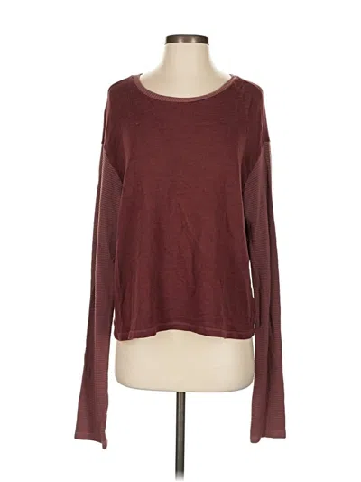Pre-owned Monrow Pullover Sweater In Burgundy