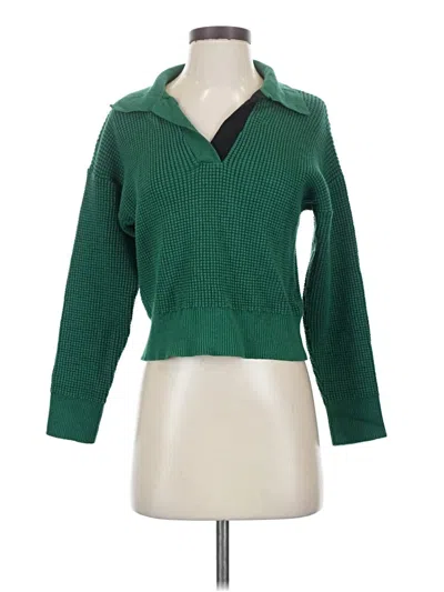Pre-owned Monrow Pullover Sweater In Green