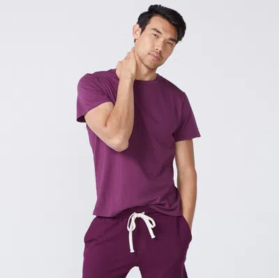 Monrow Relaxed Crew In Merlot