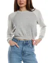 Monrow Reverse Raglan Sleeve Sweatshirt In Grey