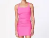 Monrow Rib Mini Dress In Raspberry In Multi