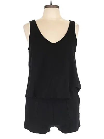Pre-owned Monrow Romper In Black