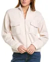 Monrow Seamed Bomber Jacket In White
