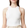 Monrow Seamless High Neck Tank In White In White