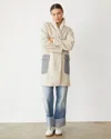 Monrow Sherpa Hooded Jacket In Bone