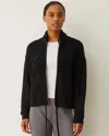 Monrow Sherpa Soft Knit Jacket In Black