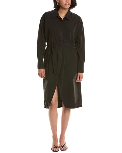 Monrow Shirtdress In Black