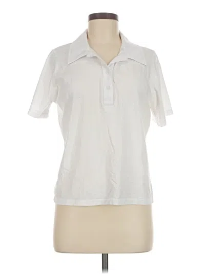 Pre-owned Monrow Short Sleeve Polo Shirt In Ivory