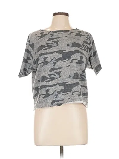 Pre-owned Monrow Short Sleeve T-shirt In Gray