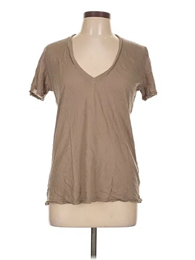 Pre-owned Monrow Short Sleeve T-shirt In Brown