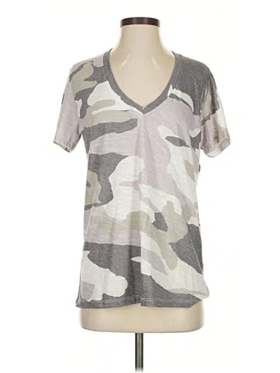 Pre-owned Monrow Short Sleeve T-shirt In Gray