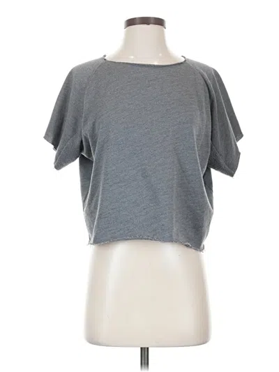 Pre-owned Monrow Short Sleeve T-shirt In Gray