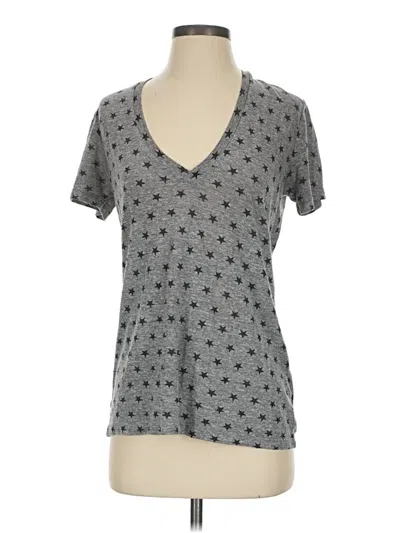 Pre-owned Monrow Short Sleeve T-shirt In Gray
