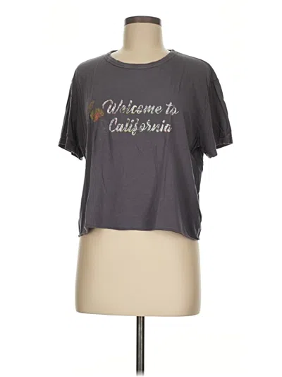 Pre-owned Monrow Short Sleeve T-shirt In Gray
