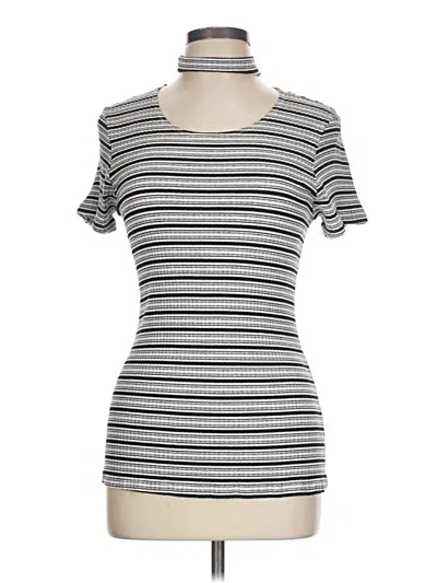 Pre-owned Monrow Short Sleeve T-shirt In Silver