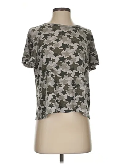 Pre-owned Monrow Short Sleeve T-shirt In Silver