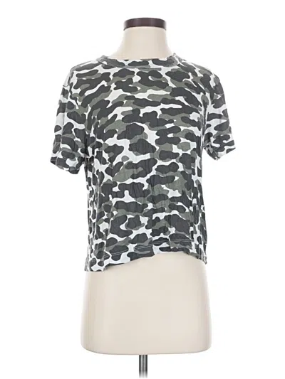 Pre-owned Monrow Short Sleeve T-shirt In Silver