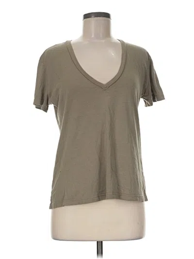Pre-owned Monrow Short Sleeve T-shirt In Tan