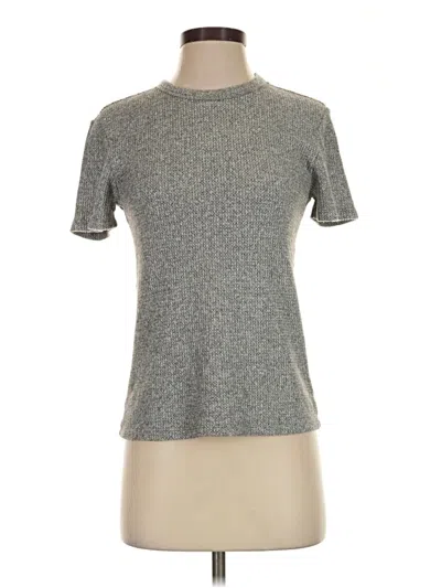 Pre-owned Monrow Short Sleeve Turtleneck In Gray