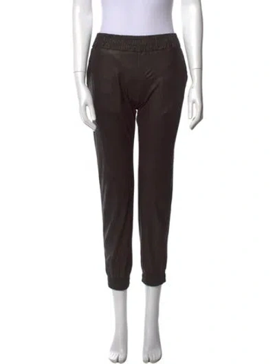 Pre-owned Monrow Skinny Leg Pants In Brown
