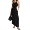 Monrow Sleeveless Maxi Dress In Black In Black