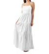 MONROW SMOCKED LONG DRESS IN WHITE