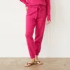 Monrow Soft Knit Cuffed Jogger In Fuchsia