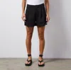 Monrow Soft Twill Cargo Short In Faded Black
