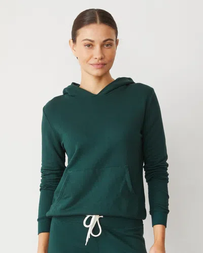 Monrow Softfleece Kangaroo Pullover In Evergreen