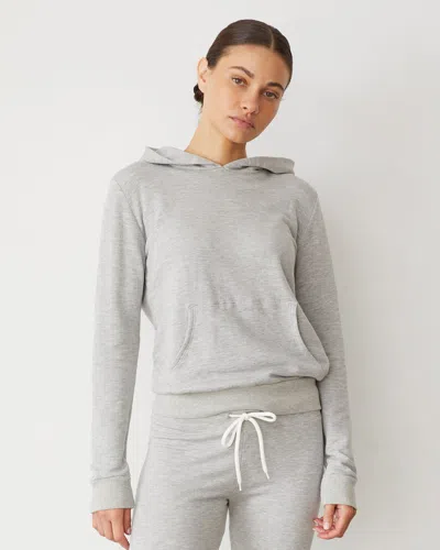 Monrow Softfleece Kangaroo Pullover In Heather Grey